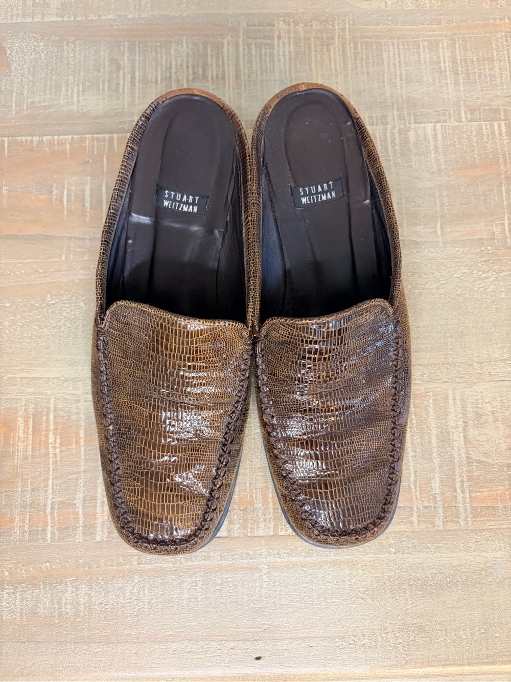 Stuart Weitzman Vintage Women’s Brown Mules, Size 7 - Picture 2 of 7